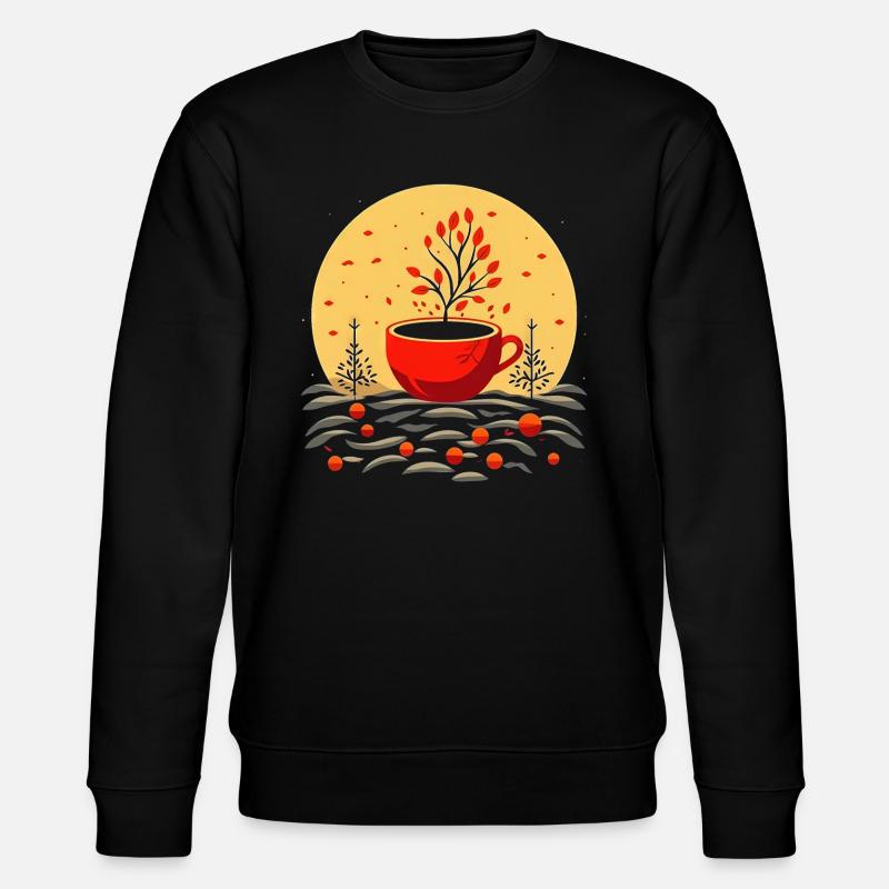 Coffee cup - Stanley/Stella CHANGER Unisex Organic Sweatshirt - black