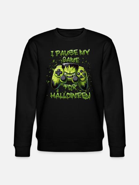 Halloween Pumpkin Gamepad Gamer Zombie - Stanley/Stella CHANGER Unisex Organic Sweatshirt - black