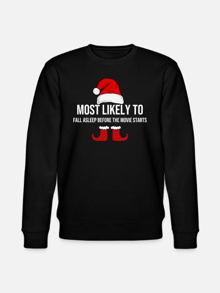 Most Likely To Fall Asleep Before The Movie Starts - Stanley/Stella Unisex Bio-Sweatshirt CHANGER - Schwarz