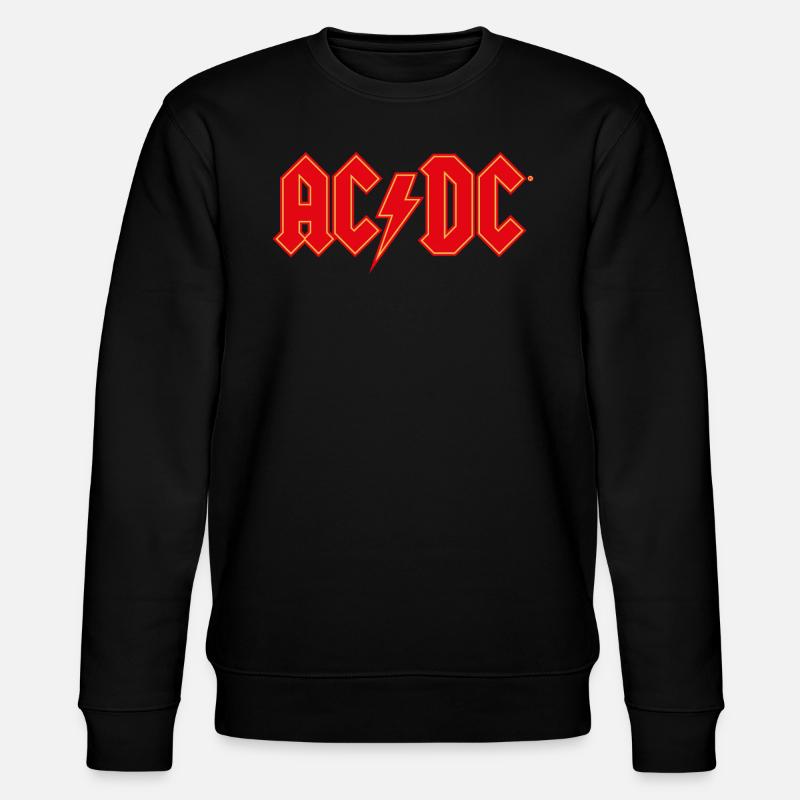Logotipo rojo de AC/DC con rayo - Sudadera ecológica unisex CHANGER de Stanley/Stella - negro