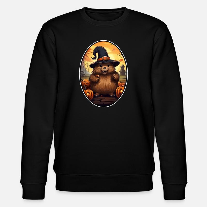 Halloween Capibara - Stanley/Stella Unisex Bio-Sweatshirt CHANGER - Schwarz