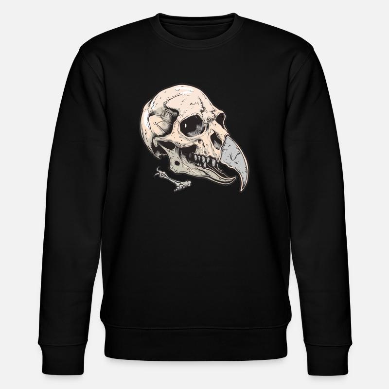 Vulture Head Skeleton - Stanley/Stella CHANGER Unisex Organic Sweatshirt - black