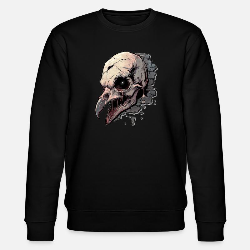 Squelette de tête de vautour - Sweat bio CHANGER Stanley/Stella Unisexe - noir