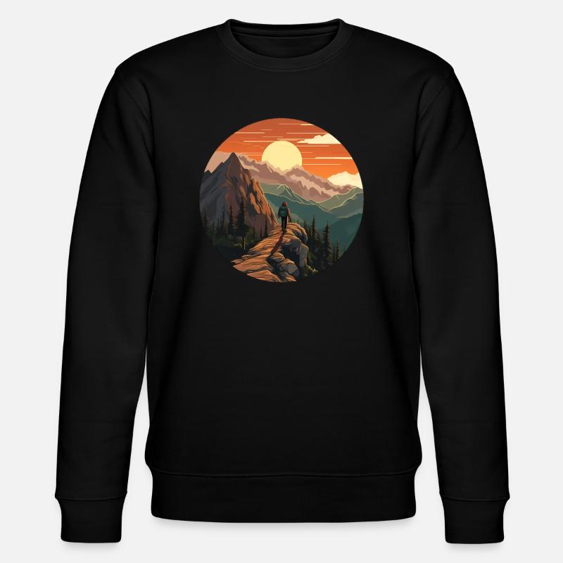 Randonnée Nature Vacances - Sweat bio CHANGER Stanley/Stella Unisexe - noir