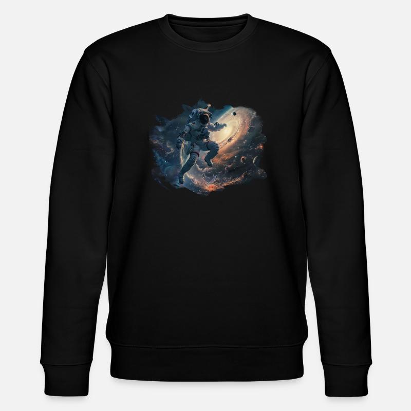 Astronaut Weltraum - Stanley/Stella Unisex Bio-Sweatshirt CHANGER  - Schwarz