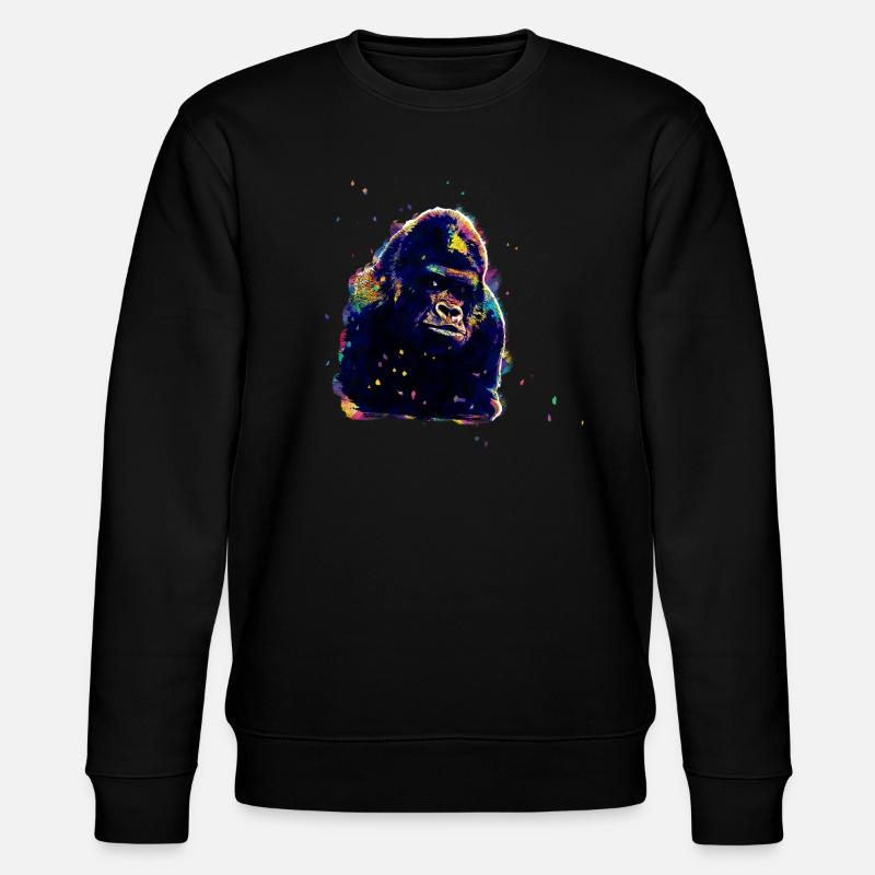 Chimpanzee - Stanley/Stella CHANGER Unisex Organic Sweatshirt - black