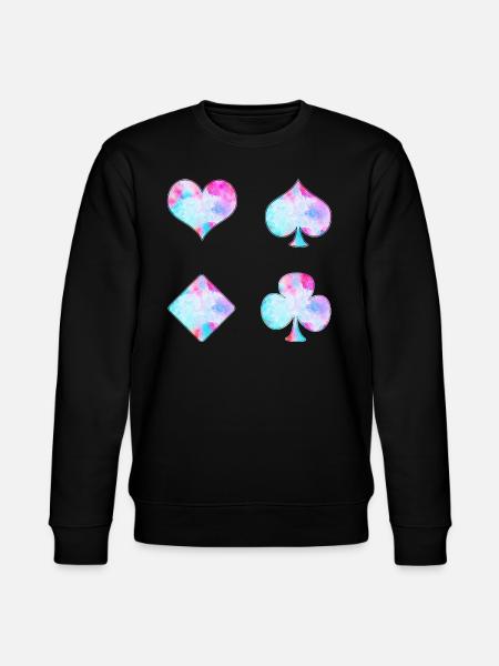 Playing cards - Stanley/Stella CHANGER Unisex Organic Sweatshirt - black
