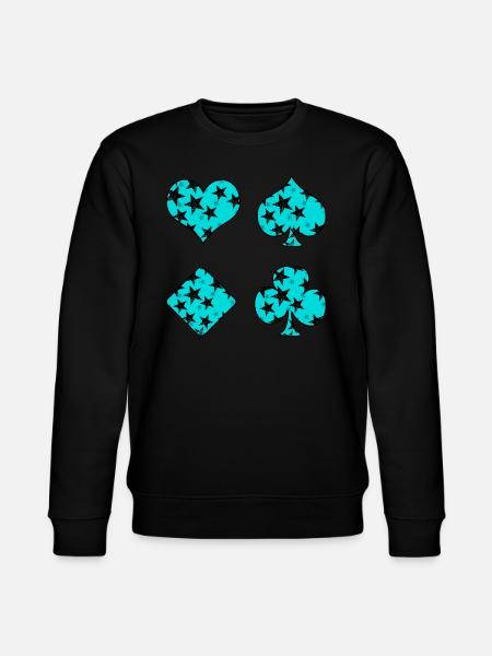 Playing cards - Stanley/Stella CHANGER Unisex Organic Sweatshirt - black