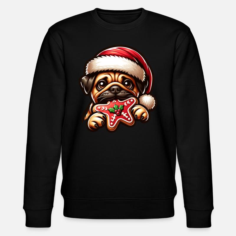 Pug - Stanley/Stella CHANGER Unisex Organic Sweatshirt - black