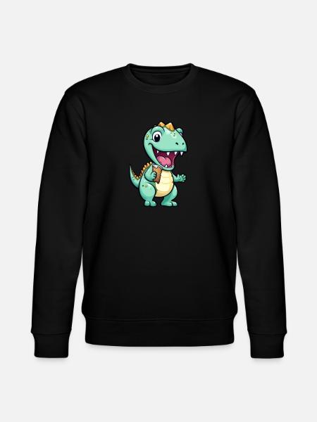 Dino eats cream - Stanley/Stella CHANGER Unisex Organic Sweatshirt - black