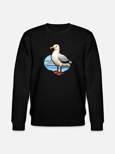 Seabird Seagull - Stanley/Stella CHANGER Unisex Organic Sweatshirt - black