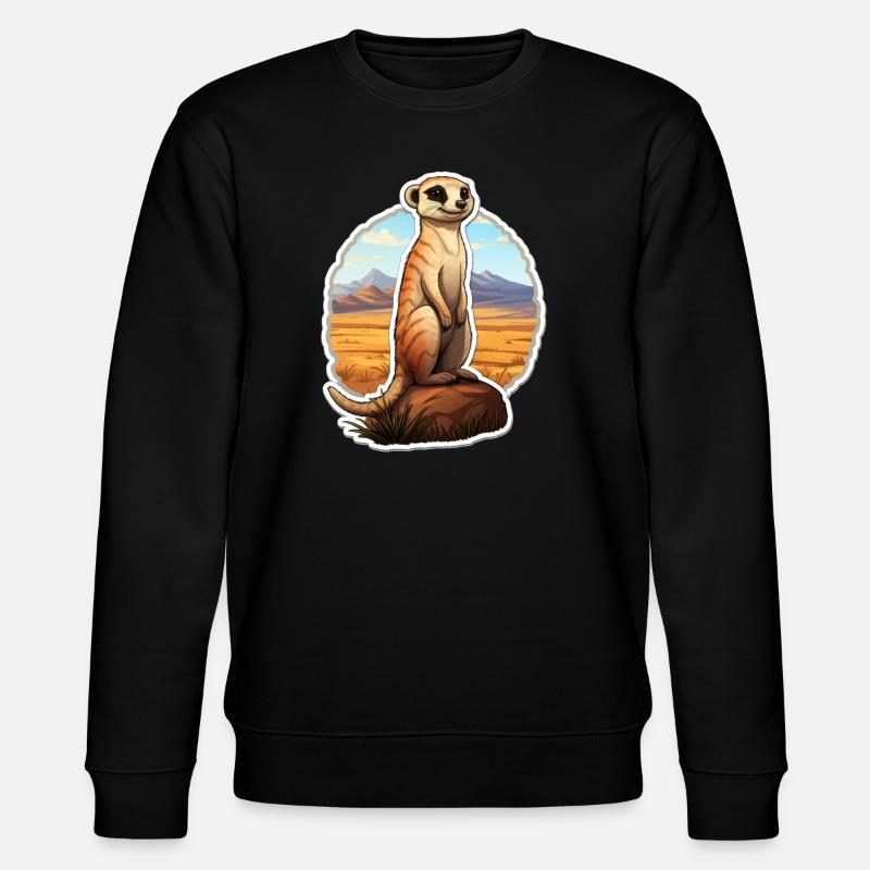 Erdmännchen - Stanley/Stella Unisex Bio-Sweatshirt CHANGER  - Schwarz