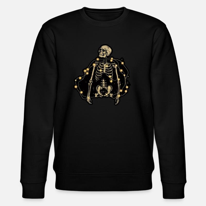 Skeleton Lights Bones Skull - Stanley/Stella CHANGER Unisex Organic Sweatshirt - black