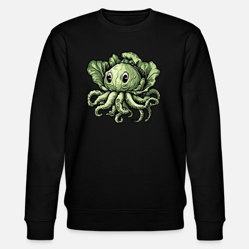 Octopus cabbage - Stanley/Stella CHANGER Unisex Organic Sweatshirt - black