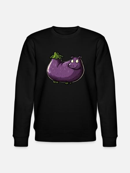 Aubergine Robbe - Stanley/Stella Unisex Bio-Sweatshirt CHANGER - Schwarz