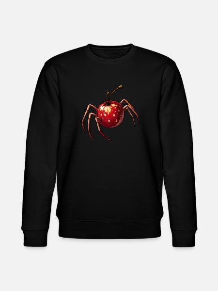 Kirschspinne Kirsche Spinne - Stanley/Stella Unisex Bio-Sweatshirt CHANGER - Schwarz