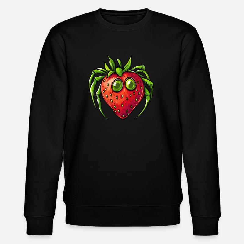 Erdbeerspinne Erdbeere Spinne - Stanley/Stella Unisex Bio-Sweatshirt CHANGER - Schwarz