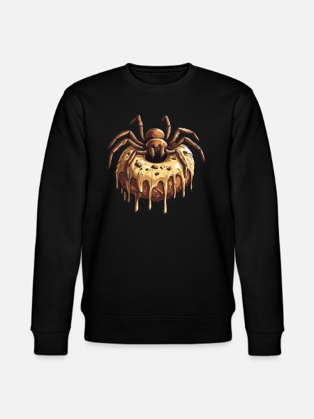 Donut edderkop sjovt kreativt motiv - Stanley/Stella økologisk unisex-sweatshirt CHANGER  - sort
