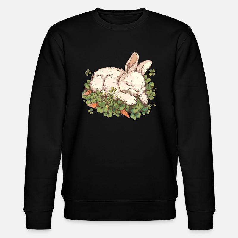 Sleeping Bunny Easter - Stanley/Stella CHANGER Unisex Organic Sweatshirt - black