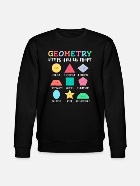 Geometry Shapes with Positive Slogans - Stanley/Stella CHANGER Unisex Organic Sweatshirt - black