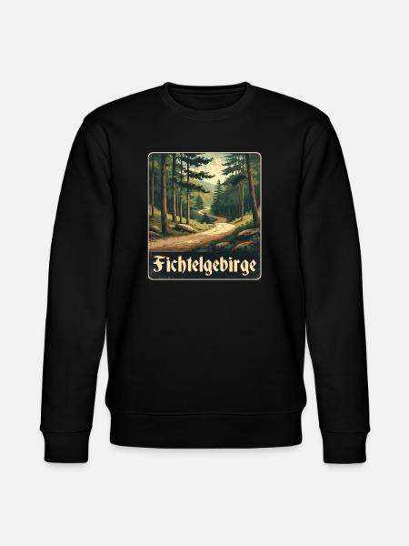 Fichtelgebirge Waldweg - Stanley/Stella Unisex Bio-Sweatshirt CHANGER - Schwarz