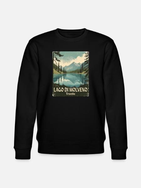 Molvenosee retro bergsee - Stanley/Stella Unisex Bio-Sweatshirt CHANGER  - Schwarz