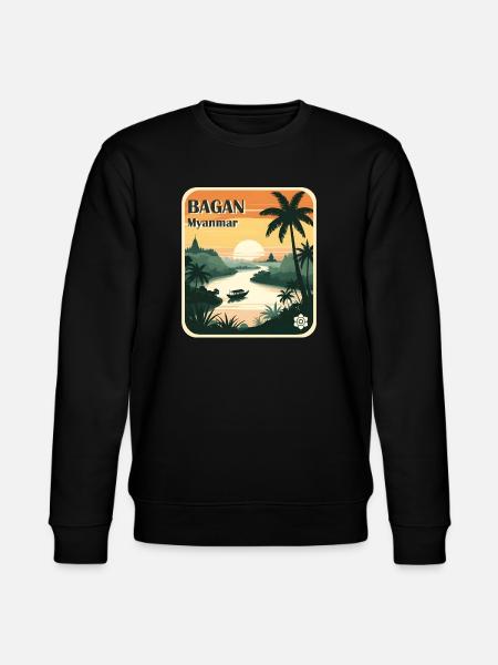 Bagan, Myanmar - Stanley/Stella CHANGER Unisex Organic Sweatshirt - black