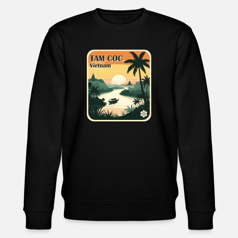 Tam Coc Vietnam - Stanley/Stella CHANGER Unisex Organic Sweatshirt - black