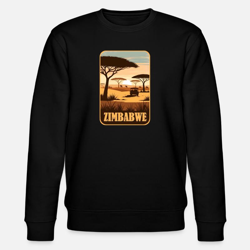 Simbabwe Afrika Safari - Stanley/Stella Unisex Bio-Sweatshirt CHANGER  - Schwarz