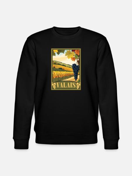 Valais Valais vineyard - Stanley/Stella CHANGER Unisex Organic Sweatshirt - black