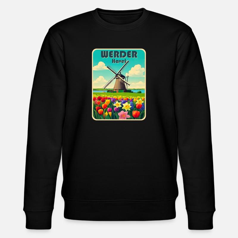Werder Havel Windmill - Stanley/Stella CHANGER Unisex Organic Sweatshirt - black
