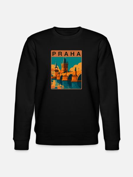 Prague Charles Bridge - Stanley/Stella CHANGER Unisex Organic Sweatshirt - black