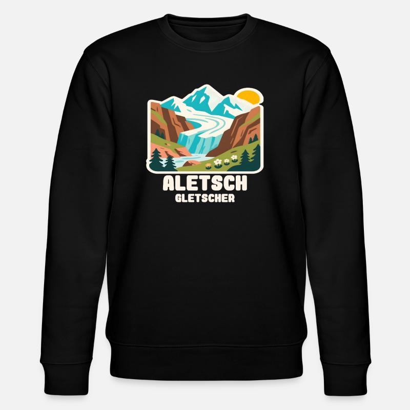Aletsch Gletscher - Stanley/Stella Unisex Bio-Sweatshirt CHANGER  - Schwarz