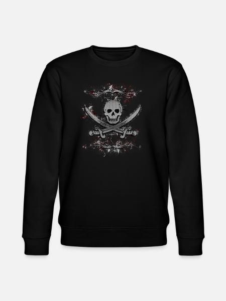 Jolly Roger Skull Pirate Paint Splatter - Sweat bio CHANGER Stanley/Stella Unisexe - noir