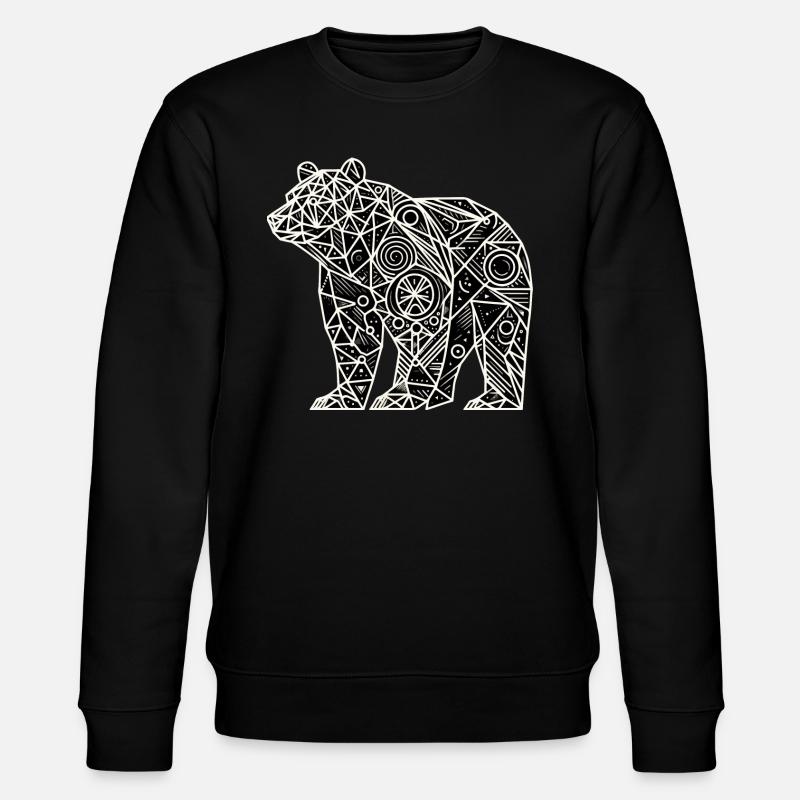 Bear Polygon - Stanley/Stella CHANGER Unisex Organic Sweatshirt - black
