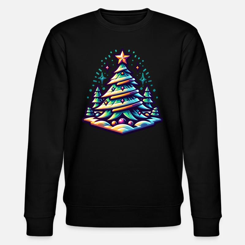 Retro Christmas - Stanley/Stella CHANGER Unisex Organic Sweatshirt - black