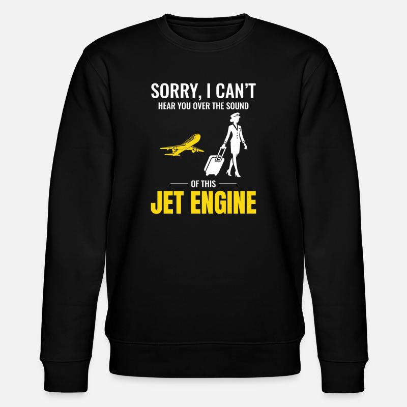 Flugbegleiter Flugpersonal - Stanley/Stella Unisex Bio-Sweatshirt CHANGER  - Schwarz