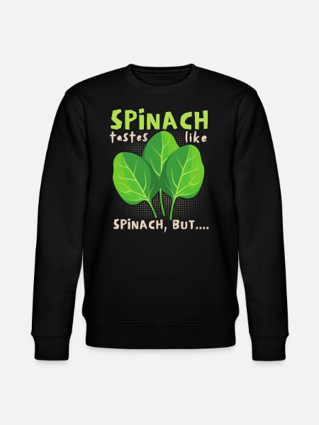 Sjovt spinat ordsprog, spinat tegneserie - Stanley/Stella økologisk unisex-sweatshirt CHANGER - sort