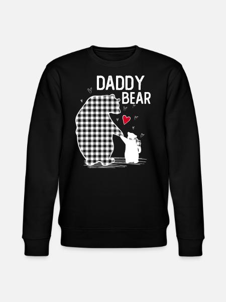 Daddy Bear - Stanley/Stella Unisex Bio-Sweatshirt CHANGER  - Schwarz