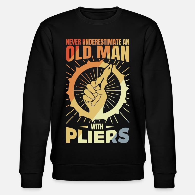 Old electronics technician - Stanley/Stella CHANGER Unisex Organic Sweatshirt - black