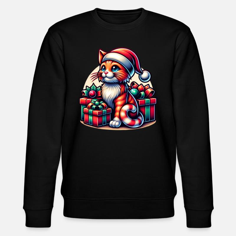 Noël chat - Sweat bio CHANGER Stanley/Stella Unisexe - noir