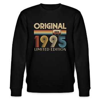 30. Geburtstag 30 Jahre Original 1995 - Stanley/Stella Unisex Bio-Sweatshirt CHANGER  - Schwarz - Vorne - Nik (191cm) & Marisol (170cm)