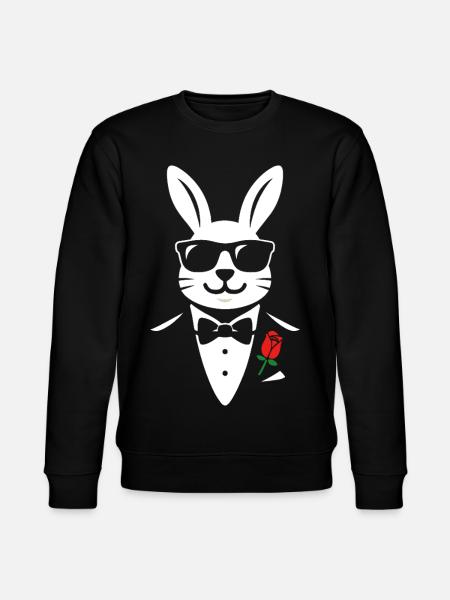 Gentlehop Bunny - Stanley/Stella Unisex Bio-Sweatshirt CHANGER - Schwarz
