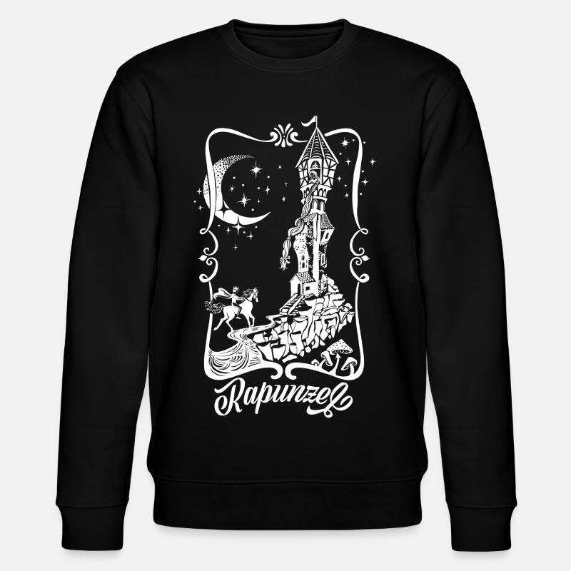 Rapunzel Tower Silhouette Princess - Stanley/Stella CHANGER Unisex Organic Sweatshirt - black