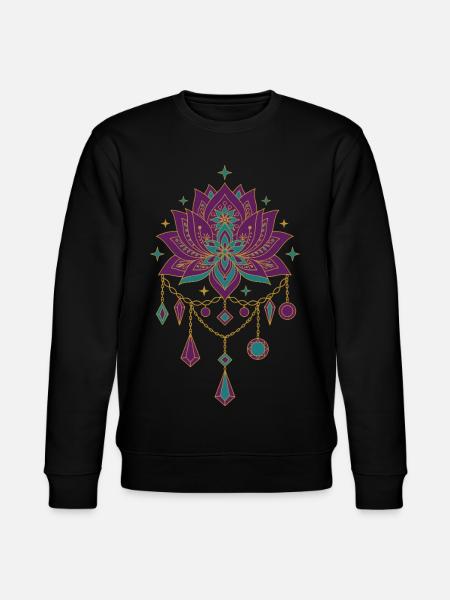 Spirituality Meditation Sacred Geometry Lotus - Stanley/Stella CHANGER Unisex Organic Sweatshirt - black