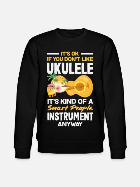 Funny Ukulele Designs and Sayings - Stanley/Stella CHANGER Unisex Organic Sweatshirt - black