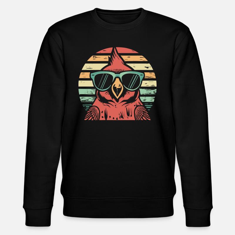 Kardinal Vogel Rotkardinal - Stanley/Stella Unisex Bio-Sweatshirt CHANGER  - Schwarz