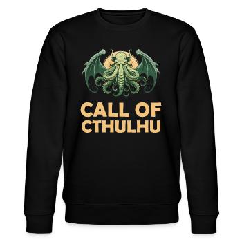 Call of Cthulhu Cult Monster Horror T-Shirt - Stanley/Stella Unisex Bio-Sweatshirt CHANGER  - Schwarz - Vorne - Nik (191cm) & Marisol (170cm)