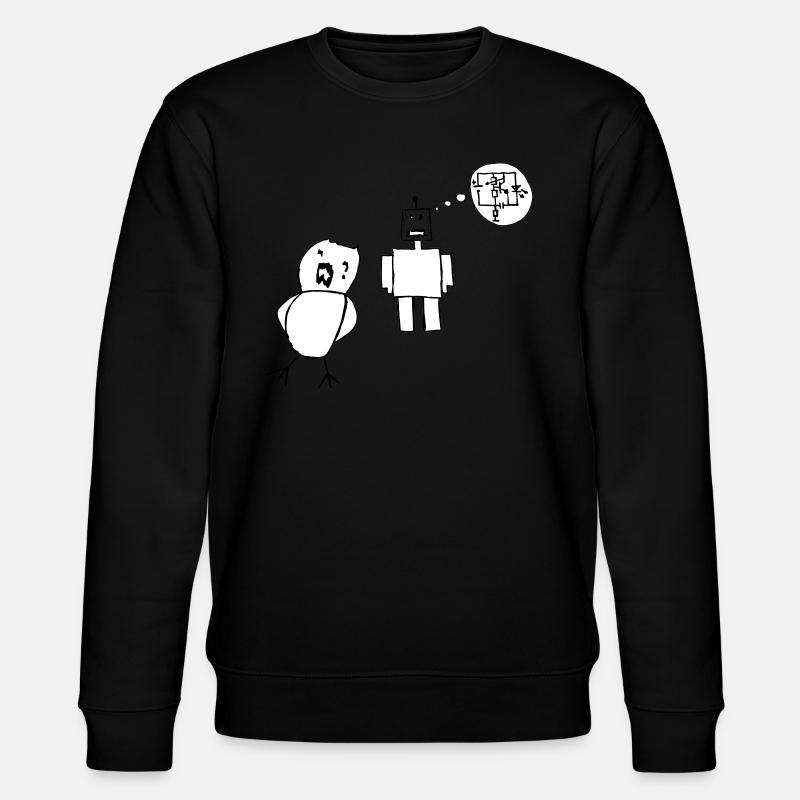 Robo Love - Stanley/Stella Unisex Bio-Sweatshirt CHANGER  - Schwarz