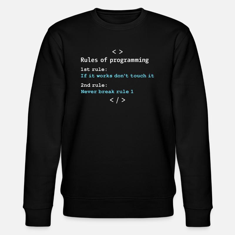 Rules of programming - Stanley/Stella CHANGER Unisex Organic Sweatshirt - black